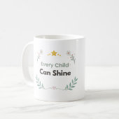 Jedes Kind kann strahlen Lehrer Blumen Kaffeetasse (Vorderseite Links)