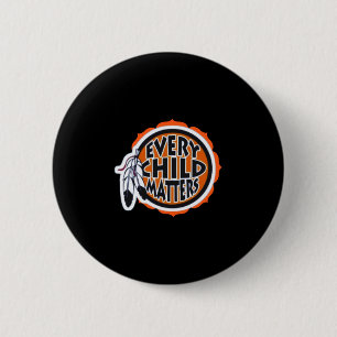 Jedes Kind S _ orangefarbene Tagesklemme Button