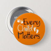 Jedes Kind spielt eine Rolle, orange am Tag Button (Vorne & Hinten)