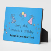 Jedes Kind verdient einen Geburtstag. Adoption, Fotoplatte (Seite)