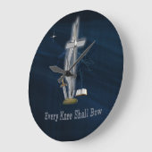 Jedes Knie beugt sich Große Wanduhr (Winkel)