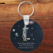 Jedes Knie beugt sich Schlüsselanhänger (Vorderseite)