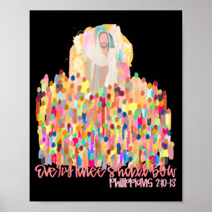 Jedes Knie soll sich beugen Christlicher Jesus Bib Poster