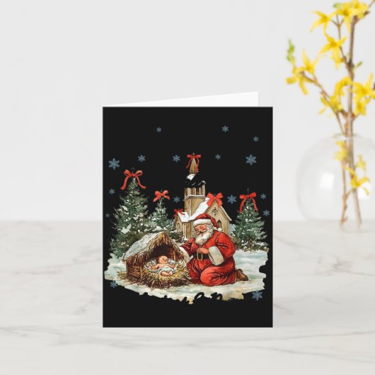 Jedes Knie soll sich beugen Lustige Weihnachtskrip Karte (Gelbe Blume)