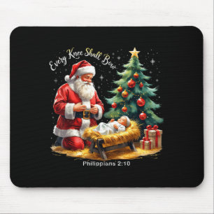 Jedes Knie soll sich beugen Philipper 2_10 Weihnac Mousepad