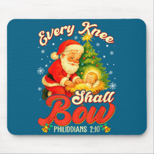 Jedes Knie soll sich vor dem Weihnachtsmann beugen Mousepad