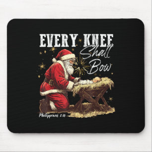 Jedes Knie soll sich vor dem Weihnachtsmann beugen Mousepad