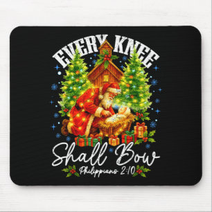 Jedes Knie soll sich vor dem Weihnachtsmann beugen Mousepad