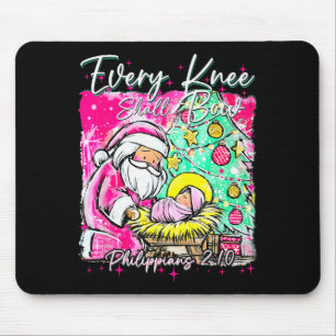 Jedes Knie soll sich vor dem Weihnachtsmann beugen Mousepad