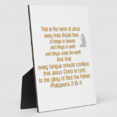 Jedes Knie sollte sich beugen Fotoplatte (Seite)