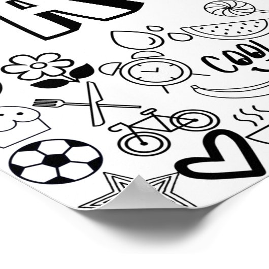 "JEDES" Kontur-Design Poster (Ecke)