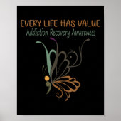 Jedes Leben hat eine wertvolle Semikolon-Sucht-Erh Poster (Vorne)