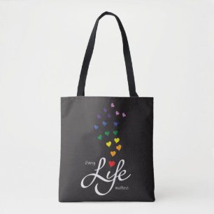Jedes Leben zählt - Regenbogenfarben - Mauspad Tasche