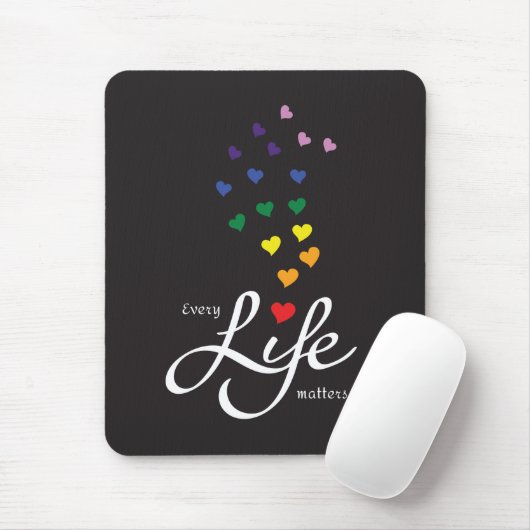 Jedes Leben zählt - Regenbogenfarben - Mousepad (Mit Mouse)
