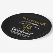 Jedes legendäre Black Gold Retro Pappteller (Schrägansicht)