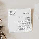 JEDES LEIGH Minimalistisch Square Wedeldinner Menu Einladung<br><div class="desc">Everleigh Collection - eine atemberaubende und minimalistische Kollektion mit einem modernen Kalligraphie-Schriftart, der elegant und stilvoll zugleich ist. Diese Kollektion bietet ein zeitloses und elegantes Design, das perfekt für jede Veranstaltung geeignet ist, von Hochzeiten bis hin zu Babyduschen und allem dazwischen. Genießen Sie die Eleganz und Eleganz der Everleigh Collection...</div>