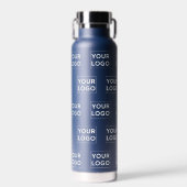Jedes Logo-Muster auf Navy Blue Trinkflasche (Vorne)