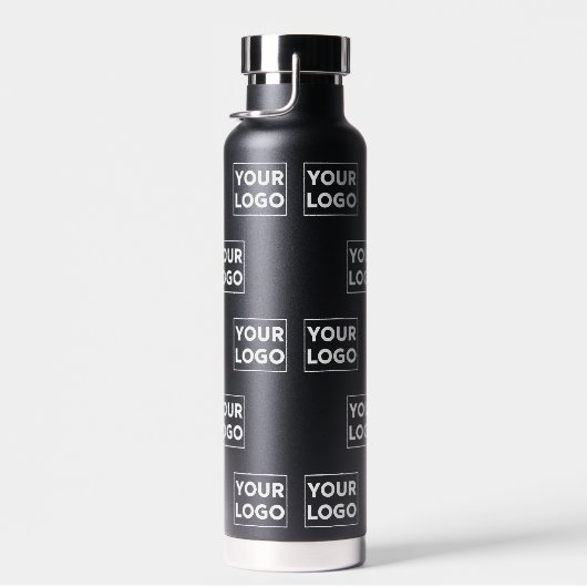 Jedes Logo-Muster auf schwarz Trinkflasche (Rechts)