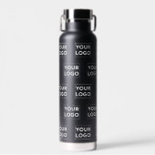 Jedes Logo-Muster auf schwarz Trinkflasche (Vorne)