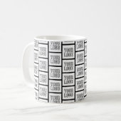 Jedes Logo oder Bildwiederholungsmuster Kaffeetasse (Vorderseite Links)