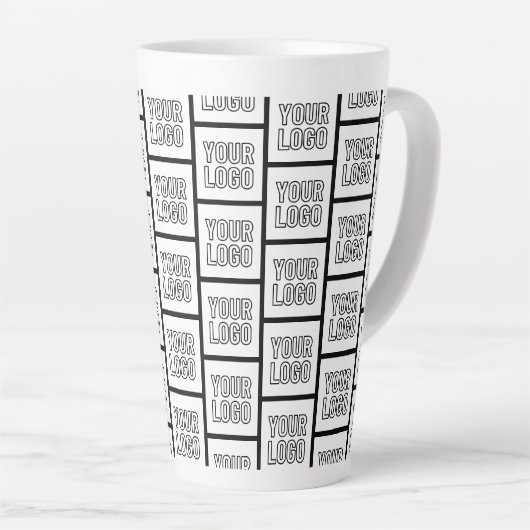 Jedes Logo oder Bildwiederholungsmuster Milchtasse (Rechte Ecke)