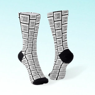 Jedes Logo oder Bildwiederholungsmuster Socken