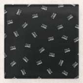 Jedes Logo oder hochgeladenes Bild | Muster Glasuntersetzer (Vorderseite)