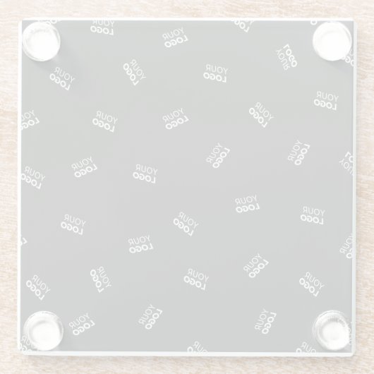 Jedes Logo oder hochgeladenes Bild | Muster Glasuntersetzer (Rückseite)