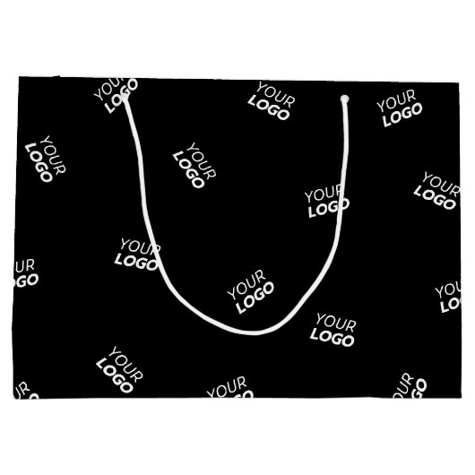 Jedes Logo oder hochgeladenes Bild | Muster Große Geschenktüte (Rückseite)