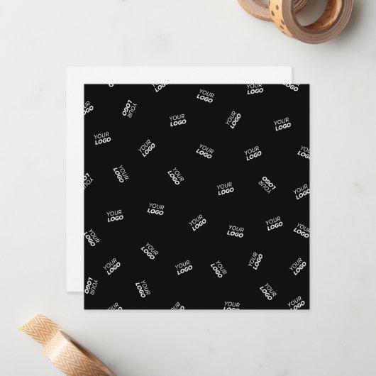 Jedes Logo oder hochgeladenes Bild | Muster Mitteilungskarte (Vorderseite/Rückseite Beispiel)