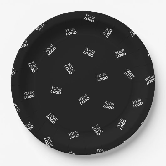 Jedes Logo oder hochgeladenes Bild | Muster Pappteller (Vorderseite)