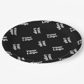 Jedes Logo oder hochgeladenes Bild | Muster Pappteller (Schrägansicht)