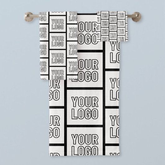 Jedes Logo oder jedes Bildwiederholmuster Badhandtuch Set