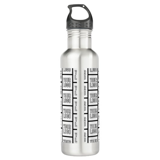 Jedes Logo oder jedes Bildwiederholmuster Edelstahlflasche (Rückseite)