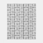 Jedes Logo oder jedes Bildwiederholmuster Fleecedecke (Vorderseite)