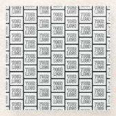 Jedes Logo oder jedes Bildwiederholmuster Glasuntersetzer (Vorderseite)