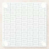 Jedes Logo oder jedes Bildwiederholmuster Glasuntersetzer (Rückseite)