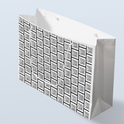 Jedes Logo oder jedes Bildwiederholmuster Große Geschenktüte