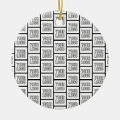 Jedes Logo oder jedes Bildwiederholmuster Keramik Ornament (Vorne)