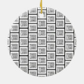 Jedes Logo oder jedes Bildwiederholmuster Keramik Ornament (Hinten)