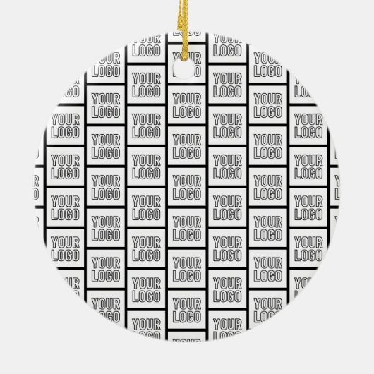 Jedes Logo oder jedes Bildwiederholmuster Keramik Ornament (Hinten)