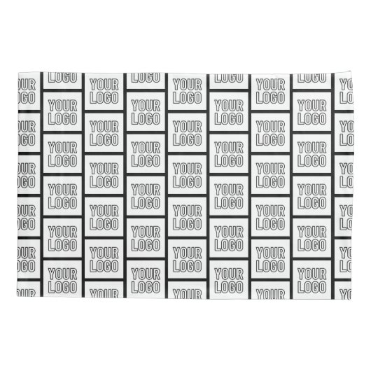 Jedes Logo oder jedes Bildwiederholmuster Kissenbezug (Rückseite)