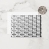 Jedes Logo oder jedes Bildwiederholmuster Mitteilungskarte (Vorderseite/Rückseite Beispiel)