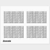 Jedes Logo oder jedes Bildwiederholmuster Rechteckiger Aufkleber (Blatt)