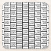 Jedes Logo oder jedes Bildwiederholmuster Rechteckiger Pappuntersetzer (Vorderseite)