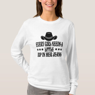 Jedes Mädchen braucht einen kleinen Schlag in sein T-Shirt