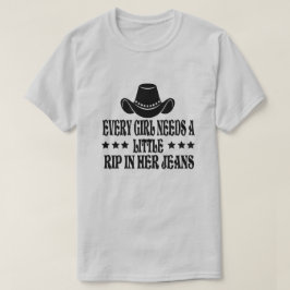 Jedes Mädchen braucht einen kleinen Schlag in sein T-Shirt