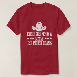Jedes Mädchen braucht einen kleinen Schlag in sein T-Shirt