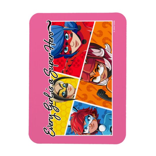 Jedes Mädchen ist ein Super-Held Magnet (Vertikal)