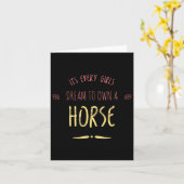 Jedes Mädchen träumt davon, ein Pferd zu besitzen  Karte (Gelbe Blume)